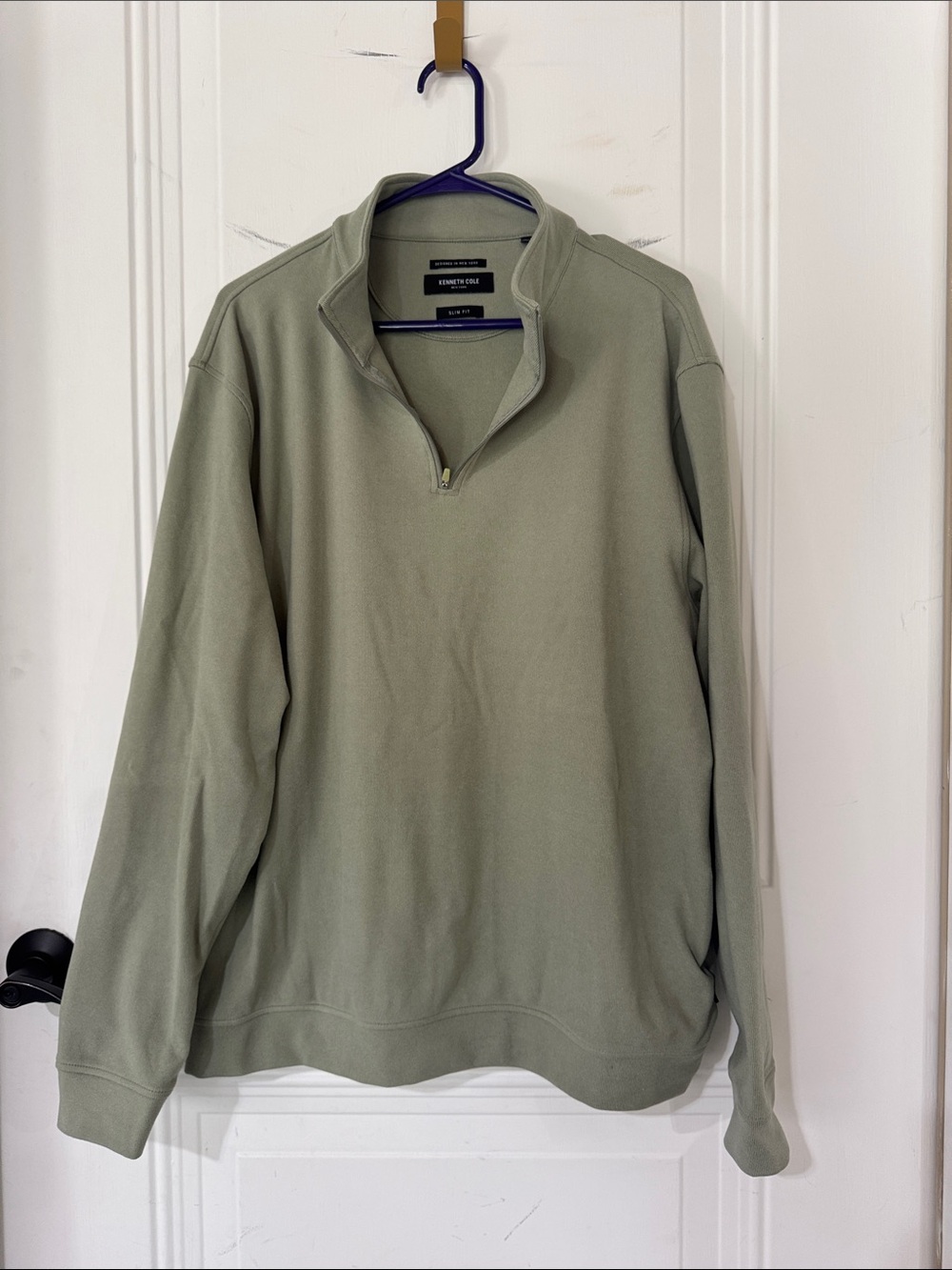 Kenneth Cole Olive Sage Half-Zip Pullover